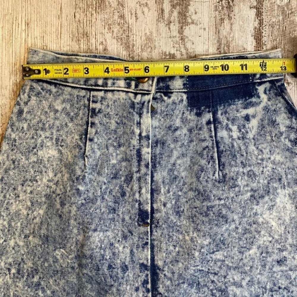 Vtg Gene Montesano for Bongo Stone Washed Skirt - Picture 4 of 6